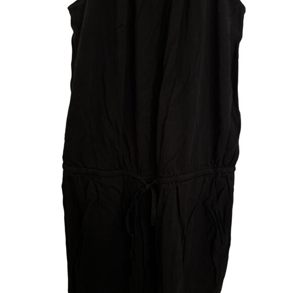 Old Navy Romper Womens Large Sleeveless Halter Neck Twill Black Jack Tie Waist - Picture 4 of 8